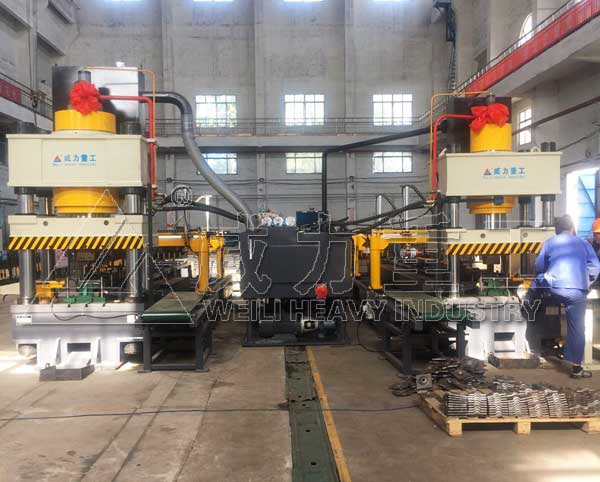 由液壓機(jī)參與的錨桿托盤自動(dòng)化生產(chǎn)線